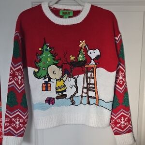 Peanuts Red and White Holiday Sweater